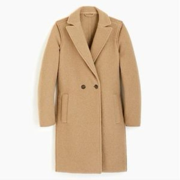 J.Crew Daphne topcoat Pea Coat Jacket in Italian boiled wool J4865 camel - Picture 12 of 12